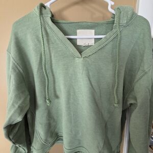 American Eagle Outfitters Sage Green Hooded Pullover